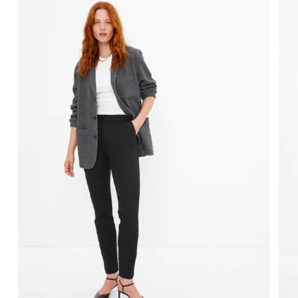 NWT! GAP Navy Blue Mid Rise Bi-Stretch Slim Pants Skinny Ankle - Size 4 - Picture 7 of 8